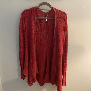 FREE PEOPLE Red Cardigan (XS)